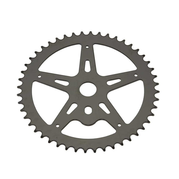 Black Steel Bike Chainring 1/2 X 3/32 48t. Steel bicycle chainring, bike sprocket, bicycle sprocket for 1 peice crank.