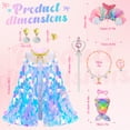 thumbnail image 2 of Ayieyill Princess Dress up Clothes for Little Girl, 11Pcs Princess Cape with Crown, Princess Dresses for Girl 3-8 Birthday Gift, 2 of 6