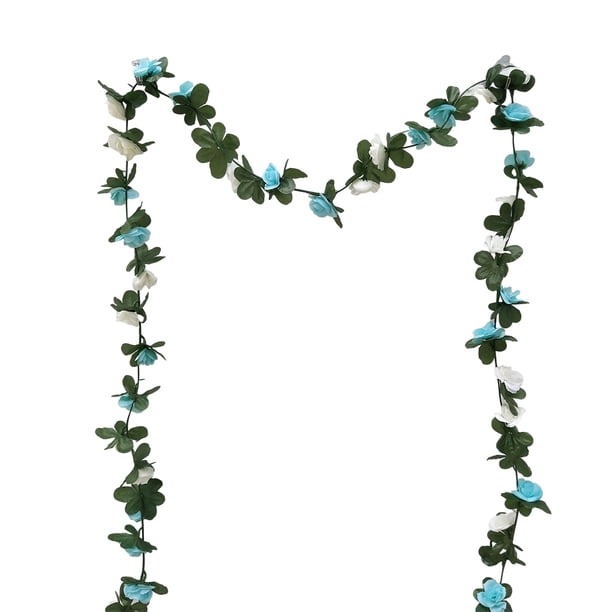 Inteprter Realista y duradero Disfrute de la belleza de las flores durante todo el año con estos simulados realistas y duraderos Decoración Blanco+Azul 45 rosas
