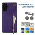 thumbnail image 6 of Dteck for iPhone 16 Plus Case, Shockproof Magnetic Protective Zipper Pocket Purse Handbag Shoulder Strap Stylish Protective Cover, Purple, 6 of 8