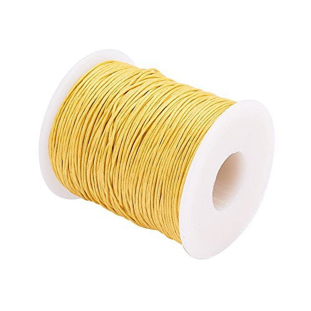 YZSFIRM 1mm 175 Yards Jewelry Making Beading and Crafting Macrame Black Waxed Cord Thread for Braided Bracelet DIY Making