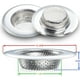 thumbnail image 3 of Colador para fregadero de cocina Rawiri de 2 piezas, acero inoxidable, borde ancho grande de 4,5" de diámetro, 3 of 6