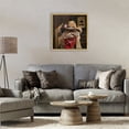 thumbnail image 2 of Deputy Purrkins Cat Sheriff Gold Framed Floater Canvas Wall Art, design by Lucia Heffernan, 2 of 10