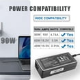 thumbnail image 3 of 90W 65W AC Charger for HP Pavilion All-in-One Computer Desktop 24” 22” 22-DD 24-DD 24-DF 22-dd0010 22-dd0210 24-dd0210 24-dd0010 Pavilion DV7 DV6 DV4 DV5 DM4 Notebook Power Cord with 7.4mm Tip, 3 of 7