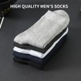 thumbnail image 3 of Hehanda 5 Pairs of Men's Long Casual Solid Color Cotton Socks, Comfortable and Breathable Socks, 3 of 7
