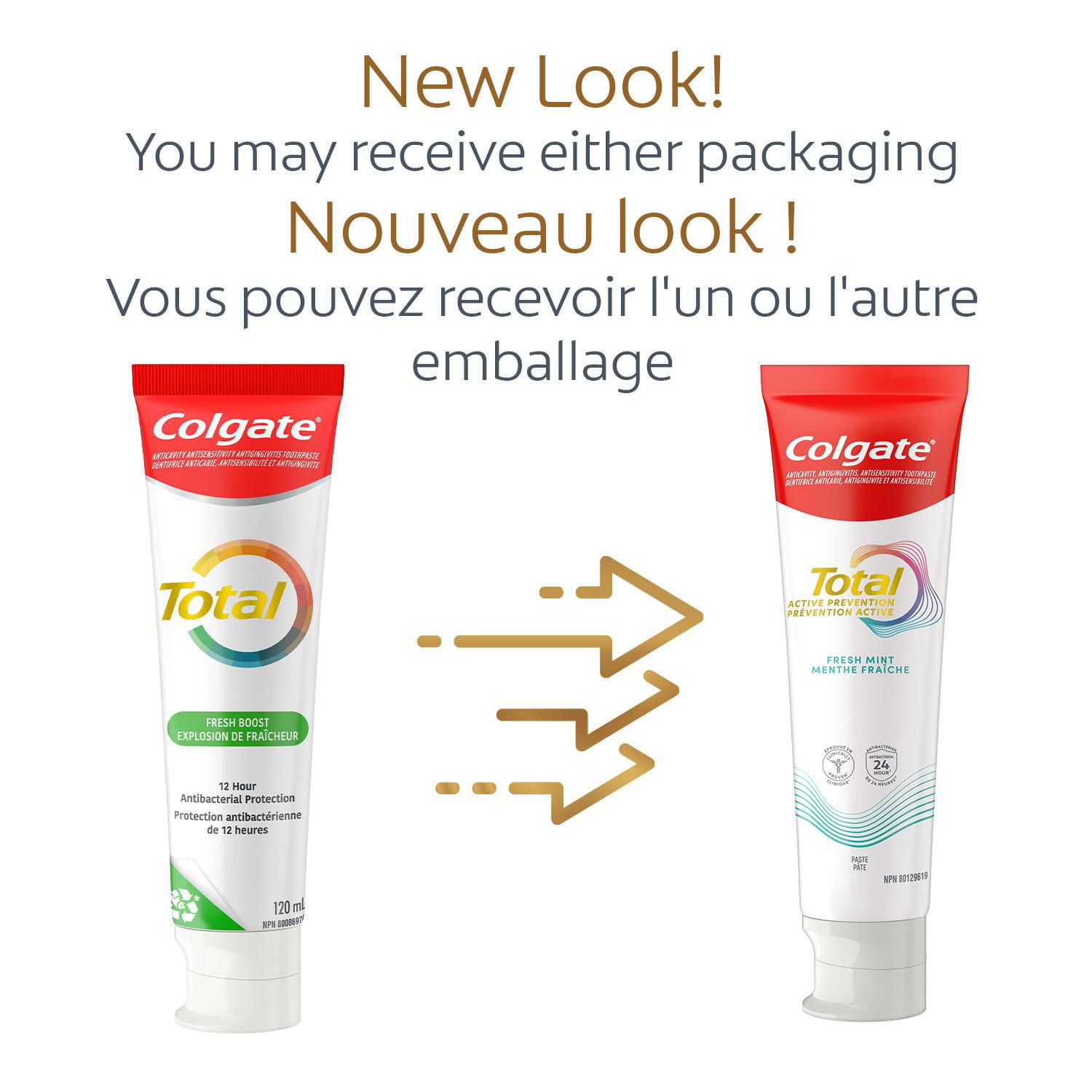 Colgate Total Active Prevention Fresh Mint Toothpaste, 120 mL, 120ml