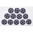 thumbnail image 6 of IBA Indianbeautifulart Blue 2 Hole Artistic Floral Buttons Canvas Fabric Covered Buttons&nbsp;Cloth Embellishments For Scrapbooking Pack Of 50, 6 of 7
