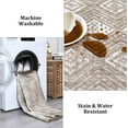 thumbnail image 3 of Garvee 4x6 Washable Rug Moroccan Distressed Print Area Rug Non Slip Rug Foldable Geometric Rug Low Pile Indoor Floor Carpet for Home Decor, Brown, 3 of 6