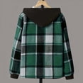 thumbnail image 5 of yillto Boys Plaid Jackets Flannel Hoodies Fall Fashion Long Sleeve Zip up Jacket Coat for Kids 5-15 Years, 5 of 7