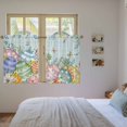 thumbnail image 3 of Easter Eggs Kitchen Curtain for Berdoom Living Room Cafe 54 Inch Length, Spring Botanical Flowers Eucalyptus Leaf Wood Tiers Curtains Light Filtering Drapes Window Treatment 2 Panels 52"Wx54"L, 3 of 8
