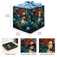 thumbnail image 3 of Mermaid Large Capacity Foldable Cube Organizer with Handle, 10.8"x10.5"x10.6" - Storage Containers Organizer Bins, 3 of 6