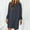 Dark Gray, variant on LUXUR Women Pullover Jumper Crew Neck Mini Dresses Long Sleeve Sweater Dress Loose Solid Color Brown S