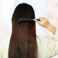 thumbnail image 5 of 1pc Women Comfortable Wide Tooth Comb for Curly Thick Wavy Dry Wet Hair Black PP, 5 of 6