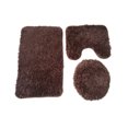 thumbnail image 1 of Matsuzay Funda de asiento de 3 piezas, gran decoración multicolor, alfombrilla de inodoro multiusos, tapa, alfombrilla de baño, suministros de Juegos de accesorios de baño Color café, 1 of 6