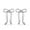 White Gold, variant on Lola 18k White Gold Plated Ribbon Bow Drop Earrings, Gift for Women