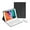 Black case+White keyboard, variant on MATN Premium Case with Keyboard and Mouse compatible with iPad Air 5th/4th Generation 10.9 - Ultimate Productivity Bundle