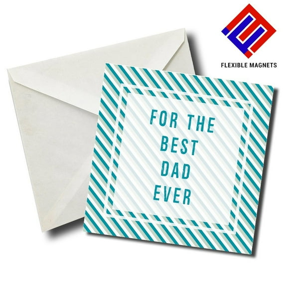 For The Best Dad Ever 2 Stylish Magnet for refrigerator. Great Gift! By Flexible Magnets.
