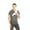 Gray, variant on Fragarn Kangaroo Dad Men's T-Shirt Short-Sleeved Stretchy Infant Sling Baby Carrier Shirt 2 in 17 Big Pocket(Gray，M）