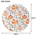 thumbnail image 6 of Fall Pumpkins and Leaves Pattern Round Tablecloth 60" X 60",Wrinkle Wipeable Table Cloth for Kitchen Dining Room Picnic Patio Party, 6 of 6