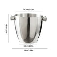 CCWADH Stainless Steel Ice Bucket Champagne and Wine Cooler 1.5L