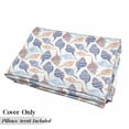 thumbnail image 5 of Ocean Floor Pillow Lounger Cover, Marine Life Themed Abstract Seashells Scallops with Bohemic Prints, Nap Mat Printed Fabric Case for 5 Pillows, 88" x 27", Navy Blue Marigold, by Ambesonne, 5 of 5