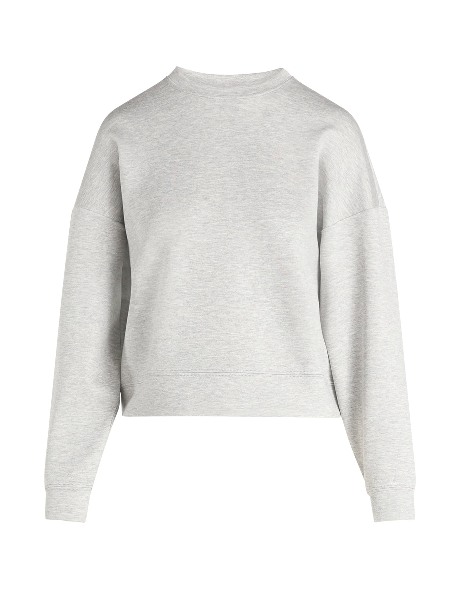 Scoop Women's and Women's Plus New Scubaknit Cropped Sweatshirt with Drop Sleeves, Sizes XS-4X