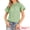 Light Green, variant on DARING DIVA Women's Puff Sleeve Tops  Ruched Button Down Shirts XS Light Green