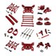 thumbnail image 3 of Kit de piezas de actualización de metal para coche RC, repuestos de bricolaje, accesorios de repuesto de alto rendimiento, accesorio profesional para Rojo, 3 of 9