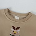 thumbnail image 4 of Zylarhe Toddler Letter Print Christmas Sweatshirt Long Sleeve Round Neck Loose Fit Casual Pullover Top for Girls Autumn Winter Comfort Wear 9-12 Months Khaki, 4 of 8