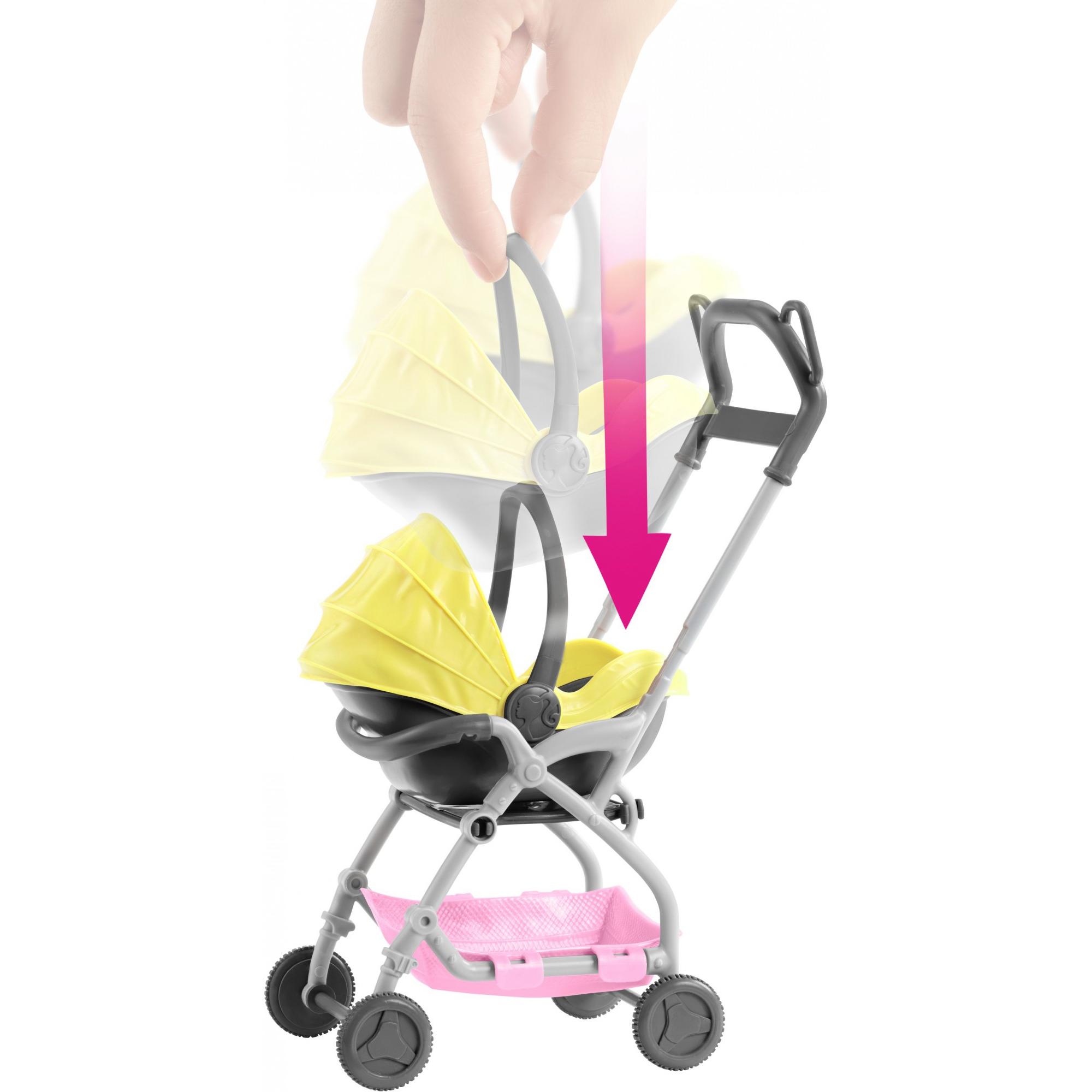Barbie Skipper Babysitters Inc. Doll and Playset, Small Baby Doll with 2-in-1 Stroller - image 4 of 6