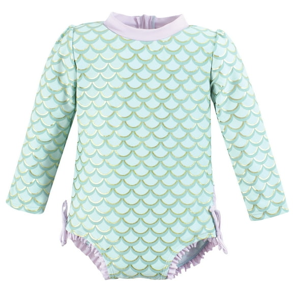 Hudson Baby Unisex Baby Rashguard Baby and Toddler Swimsuit, Mermaid, 2T