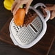 thumbnail image 1 of Aparatos de cocina: rallador de queso de mano, rallador de queso con mango suave, rallador para cocina, especias y jengibre, rallador de queso de acero inoxidable, rallador de limón y cortador de verd, 1 of 9