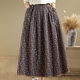 thumbnail image 6 of Awdenio Womens Skirts Boho Flowy A Line Skirts High Waisted Pleated Long Beach Dress, 6 of 8