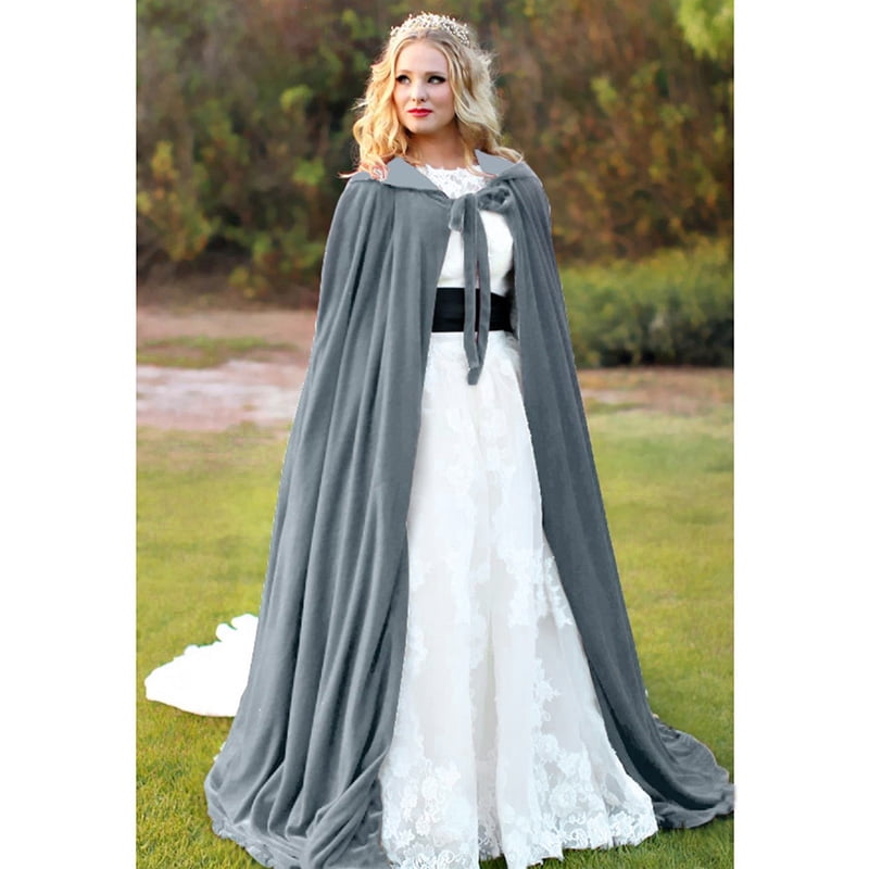 Clearance Velvet Hooded Cloak Witch Robe Medieval Witchcraft Cape Halloween Clearance Velvet Hooded Cloak Witch Robe Medieval Witchcraft Cape Halloween