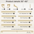 thumbnail image 4 of OLV Wrap Around Double Curtain Rods for Window,30-60 inch,Gold, 4 of 9