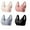 4PCS Beige+Hot Pink+Dark Gray+Black, variant on Hfyihgf Women's Front Closure Cotton Bra Plus Size Lace Full-Coverage Wirefree Sports Bra Button Snap Closure Comfort Push Up Seamless Sleep Bras Beige L