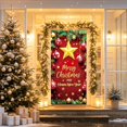 thumbnail image 4 of Ouuluon Festive Christmas Door Cover, 35X71 inch Front Door Cover for Door Wall Holiday Party Decoration, 4 of 7