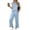 Light Blue, variant on Pinspark Womens Sweatsuits 2 Piece Set Spring Lounge Sets Sleeveless V Neck with Side Slits Tops Matching Outfits for Yoga Travelling Jogging