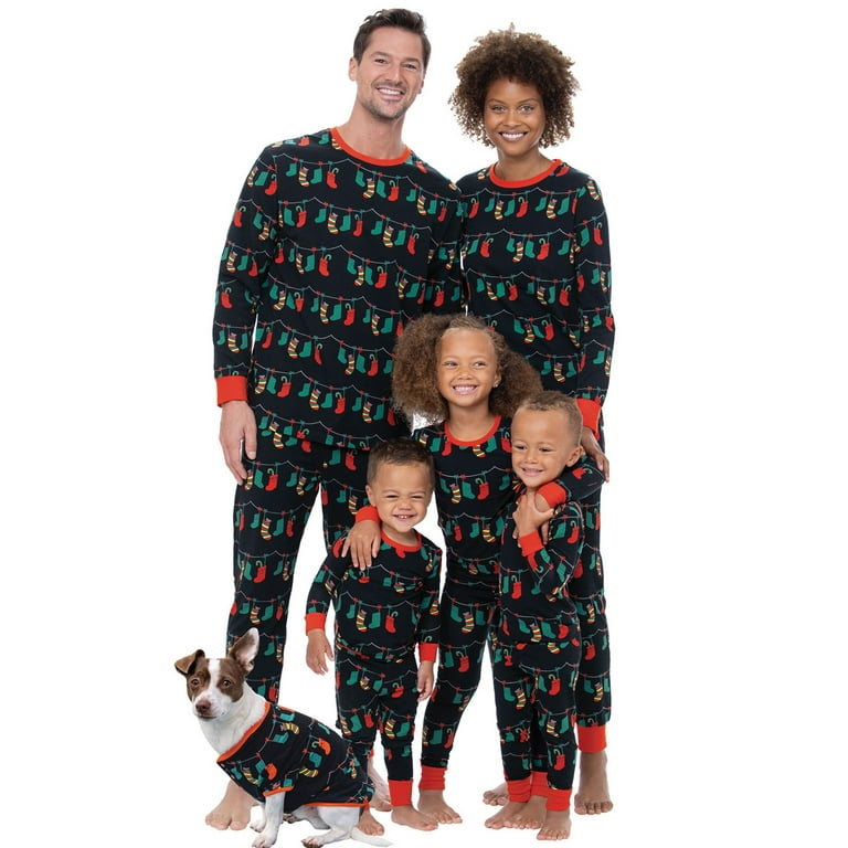 Matching couple pajamas and dog hot sale