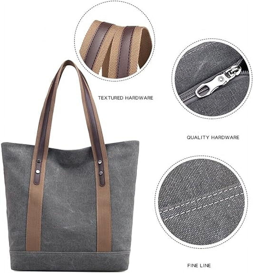 Women's Canvas Shoulder Bag Vintage Casual Tote Bag Work Bag