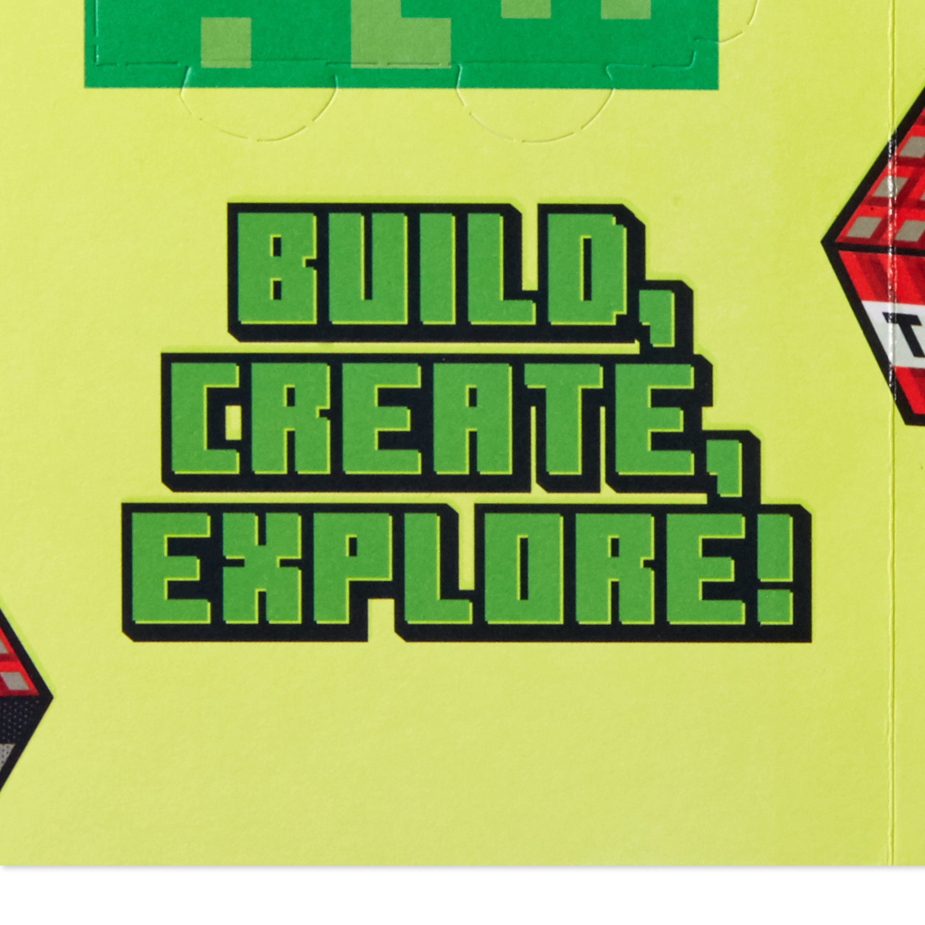 Hallmark Minecraft Birthday Card for Kids (Build Your Own Creeper)