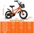 thumbnail image 2 of Akaber 14" Kids Bike for Boys, Boys Bicycles with Training Wheels for Kids Ages 3-5, Orange, 2 of 7