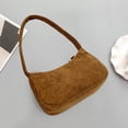 thumbnail image 1 of Bolso de hombro para mujer, bolso elegante para mujer, bolso para axilas, bolso de mano para niñas con cremallera, bolso de playa, monedero para Marrón, 1 of 4