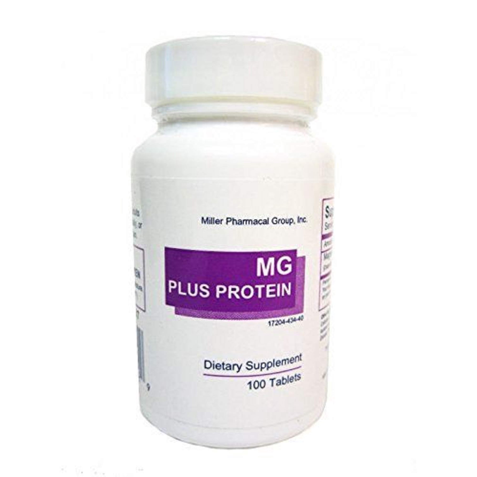 MG Plus Protein Magnesium Supplement Tablets, 100 Count