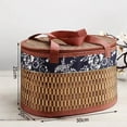 thumbnail image 4 of Home Textile Storage,Basket Woven Picnic Storage Rattan Wicker Egg Serving Gift Baskets Food Vintage Organizer Fruit Lid Hyacinth, 4 of 9