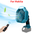 thumbnail image 6 of Vertical Fan For Makita For Dewalt For Bosch For Milwaukee For Ryobi For For BlackDecker Craftsman 14.4-18V Battery With Light for Hom, Outdoor,Camping, Picnic and Job Site, 6 of 11