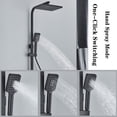 thumbnail image 6 of Matte Black Bathroom Shower System with Shelf Hand Shwoer Single Handle Four Buttons Display, 6 of 8