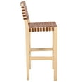 thumbnail image 6 of SAFAVIEH Sorrento Square Mid Back Counter Stool, Natural/Light Honey, 6 of 13