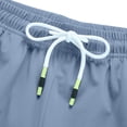 thumbnail image 6 of Timoontee Men White Drawstring Elastic High Waist Cuffed Ankle Knee Length Capri Quick Dry Jogger Pants Deep Side Slip Pockets Lightweight Sports Casual Sightseeing Trousers XXL, 6 of 9