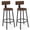 Walnut, variant on Melocadol 30" Tall Wooden Bar Stools Set of 2 for Kitchen Island, Counter Height Bar Stools with Adjustable Feet, Comfortable Back Support and 360 Footrest, for Living Room, Pub, Rustic Brown